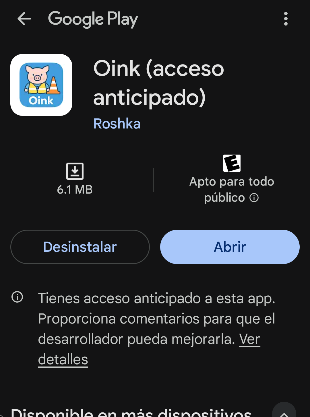 Captura instalación Android